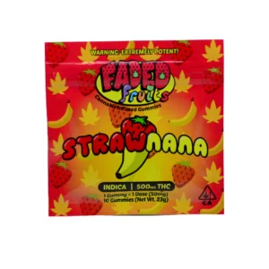 Faded Fruits THC Infused Gummies - Strawnana - 500mg