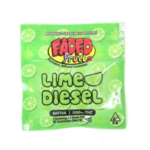 Faded Fruits THC Infused Gummies - Lime Diesel
